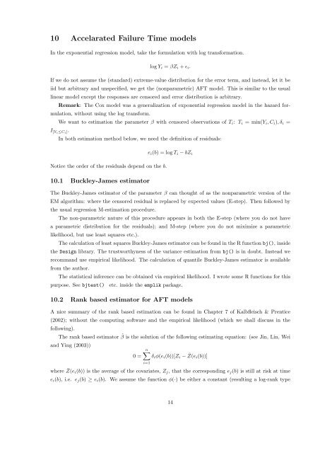 Use Software R to do Survival Analysis and - The Department of ...