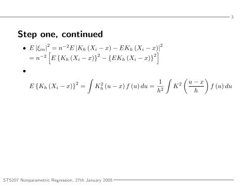 Lecture3 Slide - The Department of Statistics and Applied Probability ...