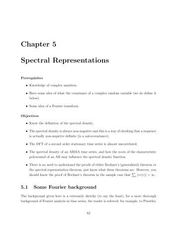 Chapter 5 Spectral Representations