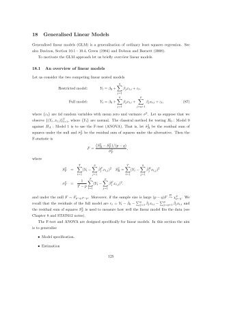 18 Generalised Linear Models