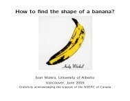 How to find the shape of a banana? - University of Alberta