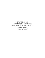 Asymptotic Methods in Statistical Inference - Statistics Centre