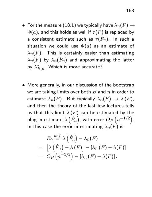 Asymptotic Methods in Statistical Inference - Statistics Centre