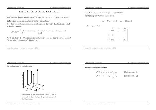 Statistik II für Statistiker, Mathematiker und Informatiker (SS ... - LMU