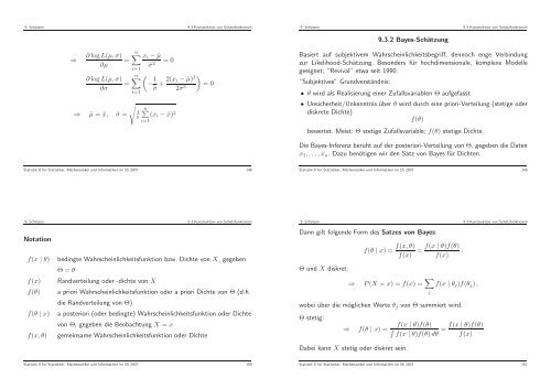 Statistik II für Statistiker, Mathematiker und Informatiker (SS ... - LMU