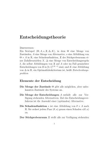 Entscheidungstheorie