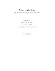 Skript zu Matrixalgebra von Prof. Dr. Stefan Lang - Institut für Statistik