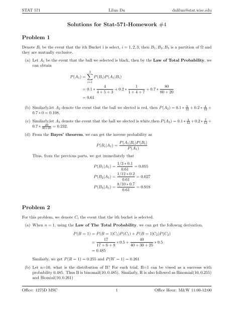 Solutions for Stat-571-Homework #4 Problem 1 Problem 2