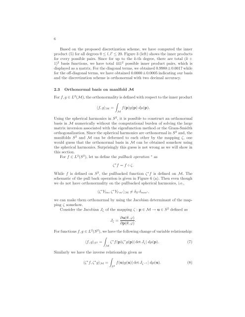 Tiling Manifolds with Orthonormal Basis - Department of Statistics ...