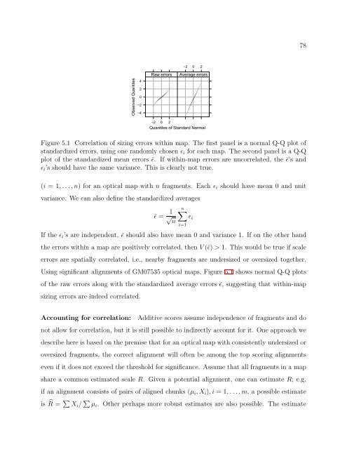 On the Analysis of Optical Mapping Data - University of Wisconsin ...
