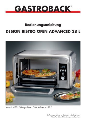 Bedienungsanleitung DESIGN BISTRO OFEN ADVANCED 28 L