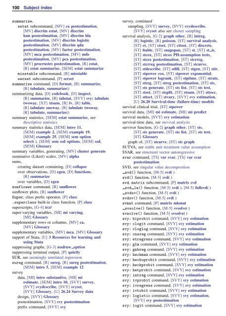 Subject index - Stata