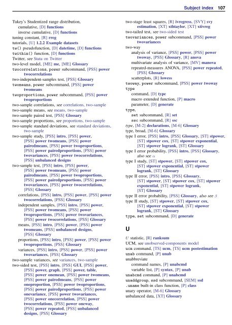 Subject index - Stata