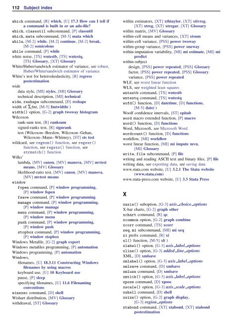 Subject index - Stata