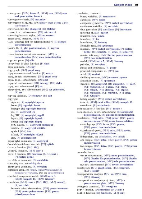 Subject index - Stata