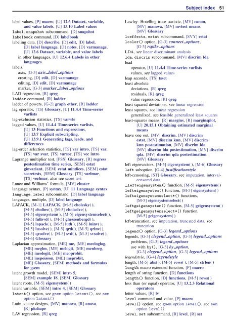 Subject index - Stata