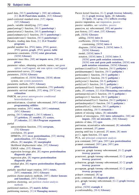 Subject index - Stata