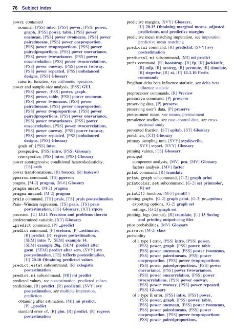 Subject index - Stata