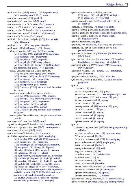 Subject index - Stata