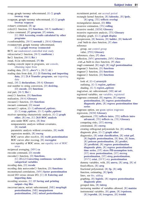 Subject index - Stata