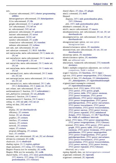 Subject index - Stata