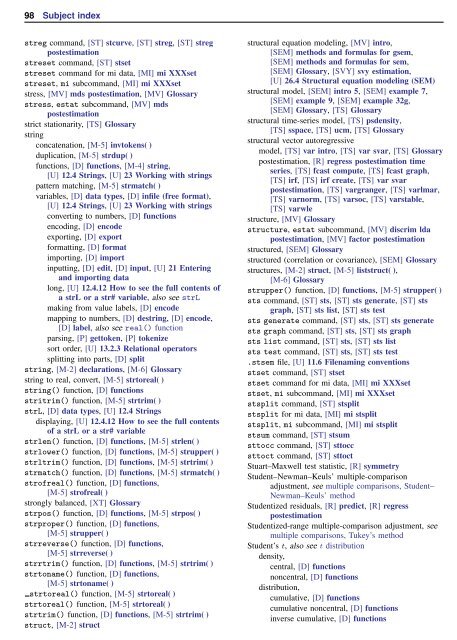 Subject index - Stata