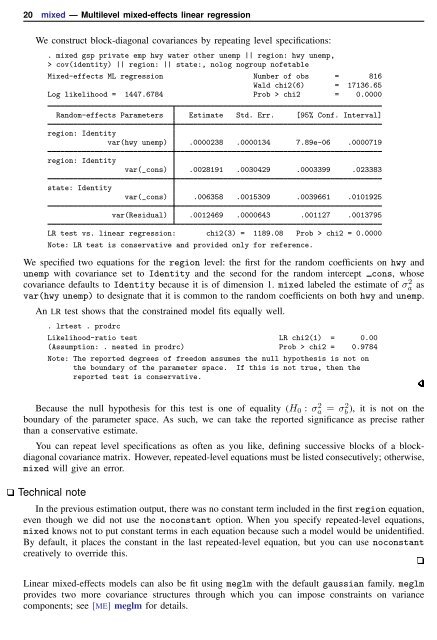 mixed - Stata