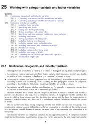 25 Working with categorical data and factor variables - Stata