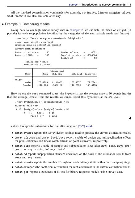 SVY - Stata