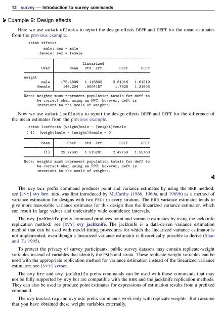 SVY - Stata