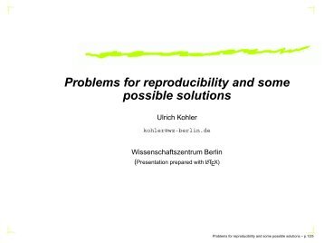 Problems for reproducibility and some possible solutions - Stata