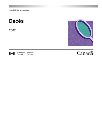 Décès – 2007 - Statistique Canada