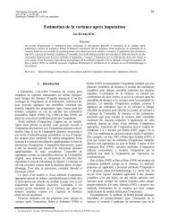 Estimation de la variance après imputation - Statistique Canada