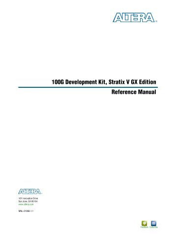 100G Development Kit, Stratix V GX Edition, Reference ... - Altera