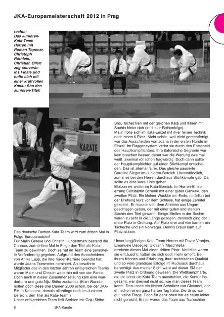 JKA-Karate 2 / 2012 - Deutscher JKA-Karate-Bund e.V.
