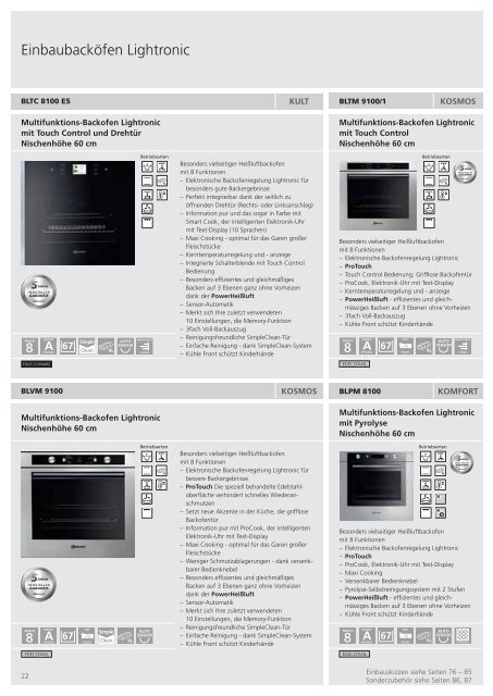 Einbaugeräte Gesamtprogramm 2010 - Bauknecht