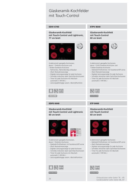 Einbaugeräte Gesamtprogramm 2010 - Bauknecht