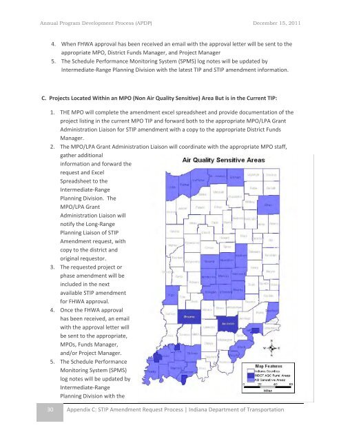 Annual Program Development Process (APDP) - State of Indiana