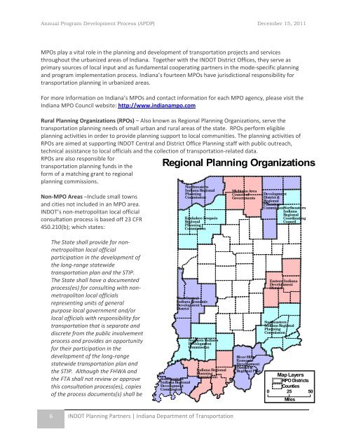 Annual Program Development Process (APDP) - State of Indiana