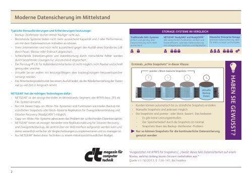 Datensicherung mit NETGEAR Storage