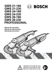 gws 26-180 gws 26-230 professional gws 21-180 gws ... - Bosch Peru