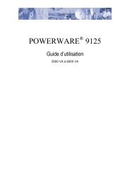 POWERWAREÂ® 9125 - Guide d'utilisation - Onduleurs