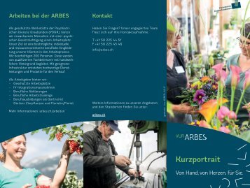 ARBES - die geschützte Werkstätte der Psychiatrischen Dienste Graubünden