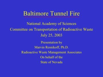 Baltimore Tunnel Fire