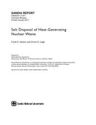 Salt Disposal of Heat-Generating Nuclear Waste