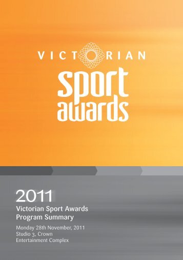 2011 Awards Booklet - VicSport