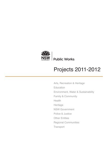 PDF 2011 2012 Project List NSW Public Works NSW Government