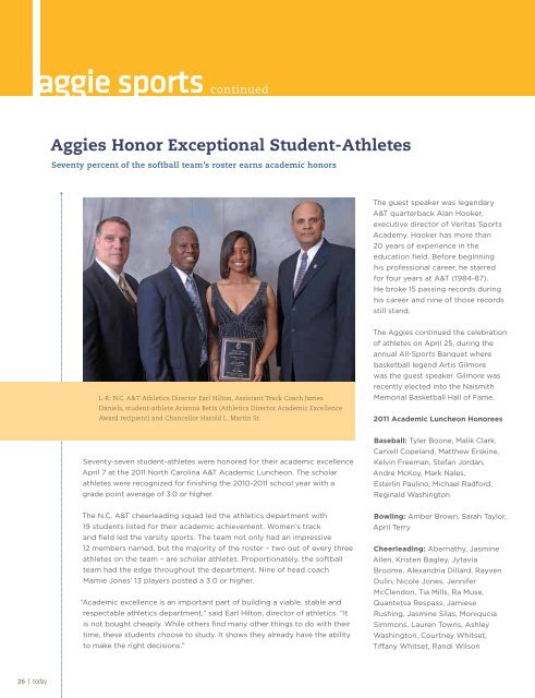 STRAIGHT TO THE TOP - North Carolina A&T State University