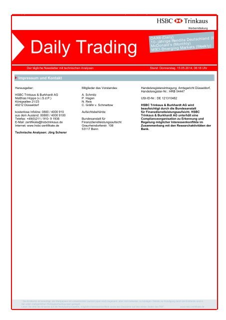 Daily Trading - HSBC Trinkaus