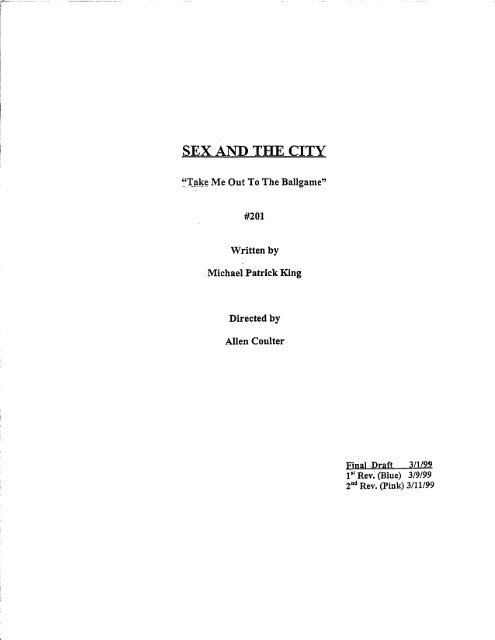 Sex and the City - Daily Script